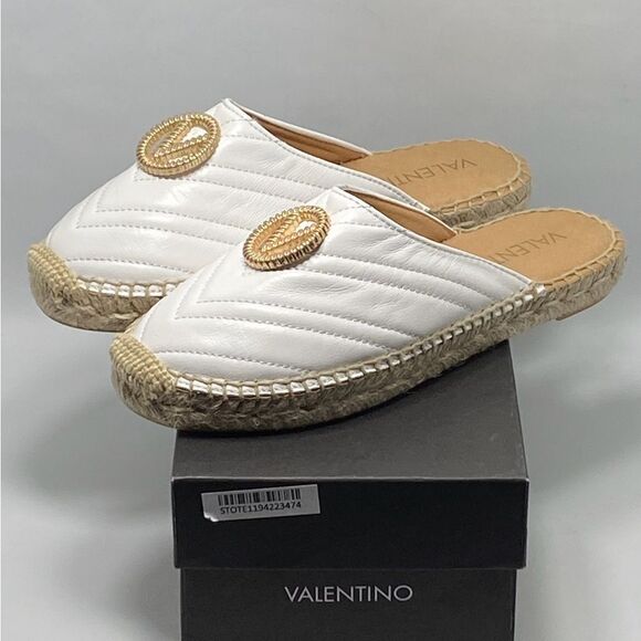 Mario Valentino Leather Espadrille Mules size 36 - Picture 8 of 10